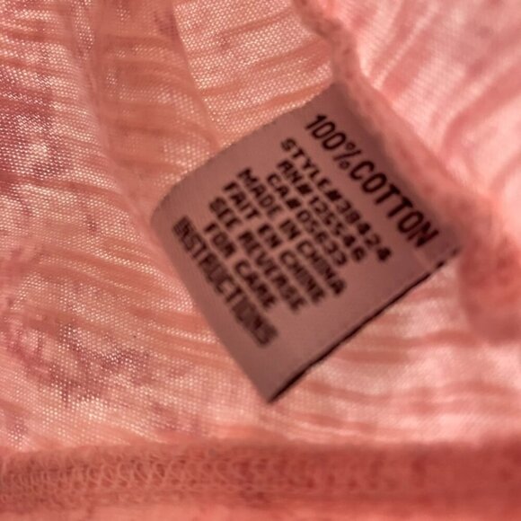 Habitat Pink Asymmetrical Hem V Neck Short Sleeve Top - Picture 7 of 10